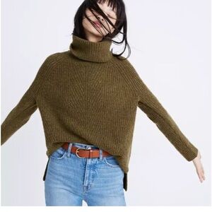 MADEWELL Cozy Yarn Olive Turtleneck